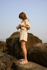 Load image into Gallery viewer, MARGOT WHEAT SET (SHIRT -SHORTS)
