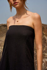 Load image into Gallery viewer, SHELBY LINEN STRAPLESS MAXI DRESS
