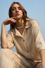 Load image into Gallery viewer, MARGOT WHEAT SET (SHIRT- PANTS)