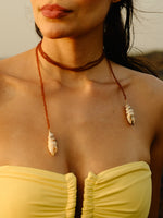 Load image into Gallery viewer, Liana Shell Tie-up Neck Piece