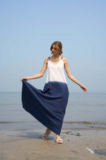 Load image into Gallery viewer, NORAH BLUE OMBRE SLIP DRESS