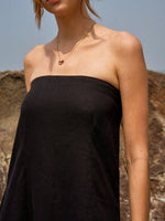 Load image into Gallery viewer, SHELBY LINEN STRAPLESS MAXI DRESS