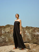 Load image into Gallery viewer, SHELBY LINEN STRAPLESS MAXI DRESS