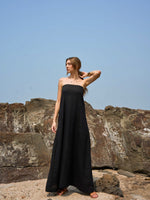Load image into Gallery viewer, SHELBY LINEN STRAPLESS MAXI DRESS