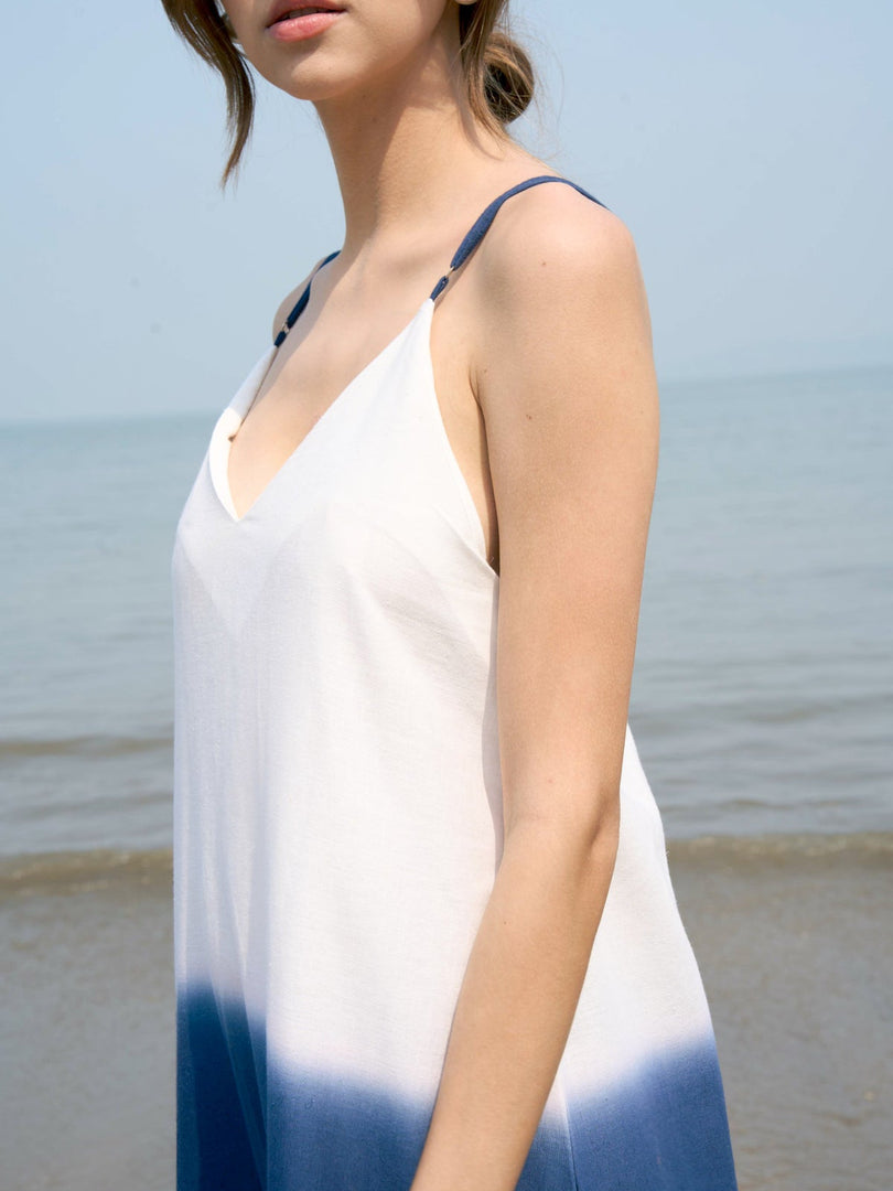 NORAH BLUE OMBRE SLIP DRESS