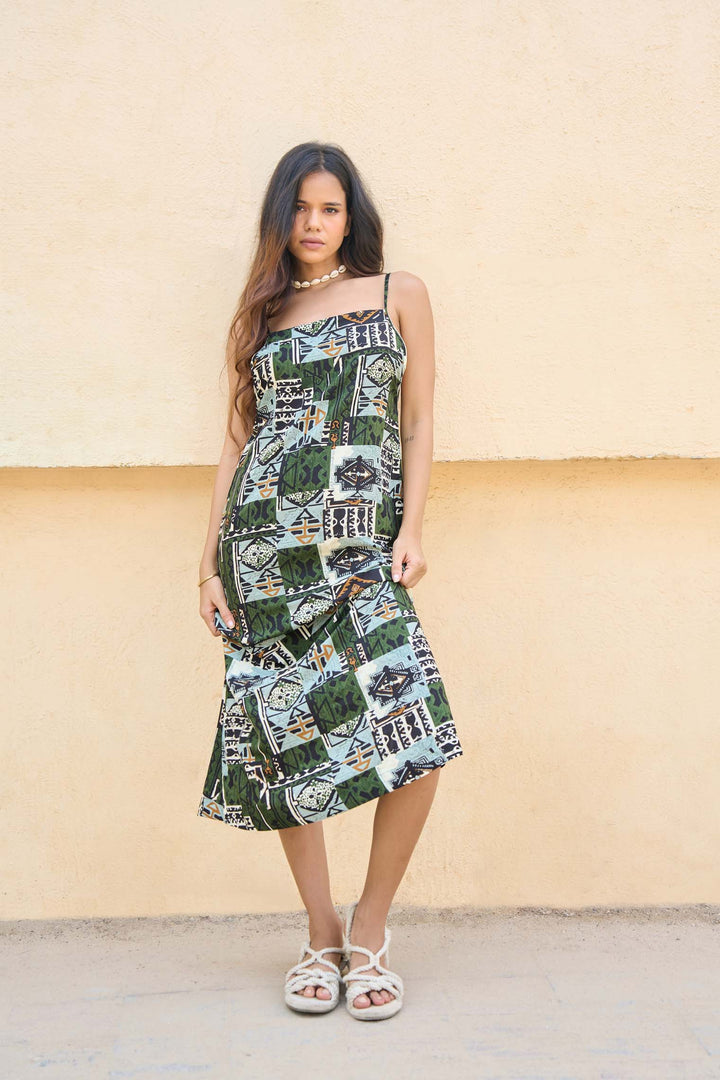 DAKOTA TRIBAL PRINT DRESS